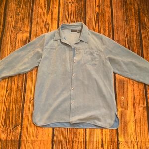 (relativity) sky blue button up